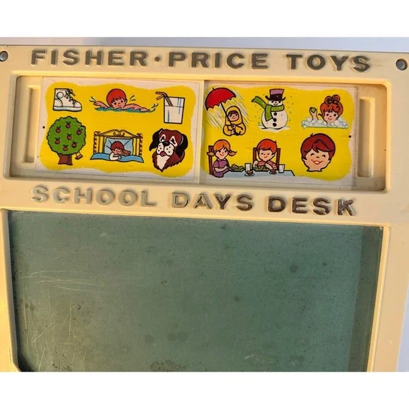 Vintage Original 1972 Fisher Price School Days Portable Play Desk - Picture 2 of 11